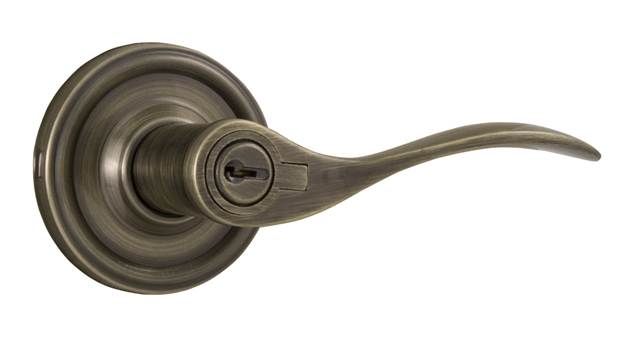 Weslock R0640UAUASL23 Right Hand Bordeau Entry Lock with Adjustable Latch and Full Lip Strike Antique Brass Finish Sparrow Supply