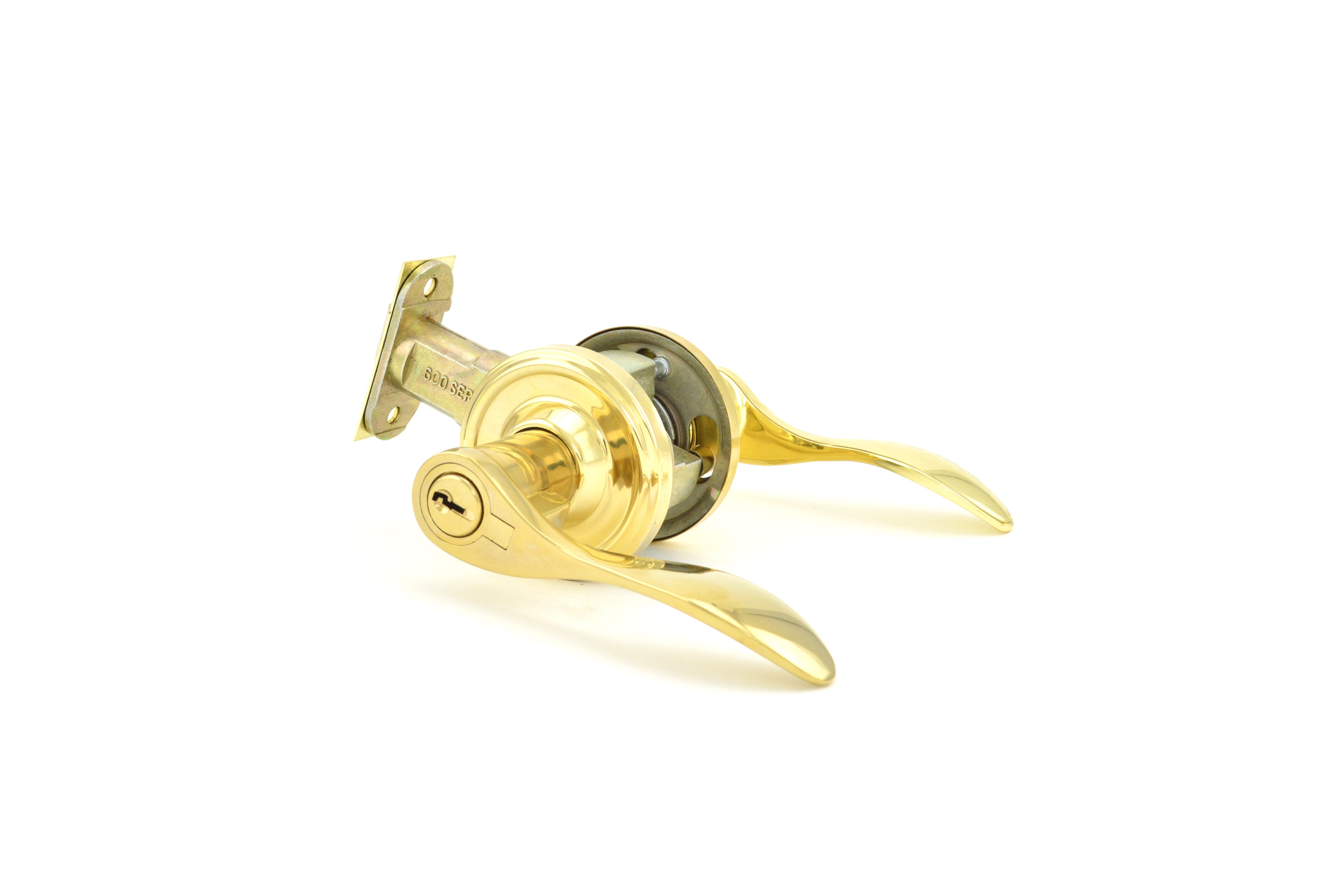 Weslock R0640UBU3SL23 Right Hand Bordeau Entry Lock with Adjustable Latch and Full Lip Strike Lifetime Brass Finish Sparrow Supply