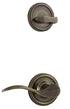 Weslock R2100--UASL20 Right Hand Bordeau Interior Single Cylinder Handleset Trim for Lexington or Colonial with Adjustable Latch and Round Corner Strikes Antique Brass Finish