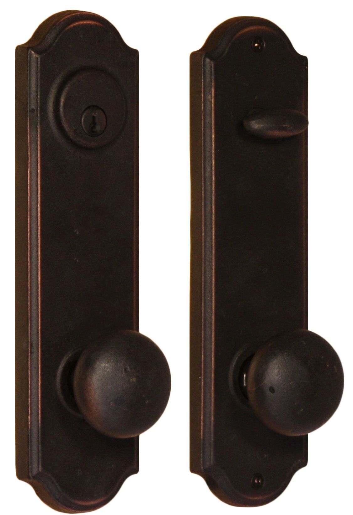 Weslock R7641F1F1SL2D Right Hand Wexford Tramore Single Cylinder Deadbolt Passage Lock with Adjustable Latch and Round Corner Strikes Oil Rubbed Bronze Finish Sparrow Supply
