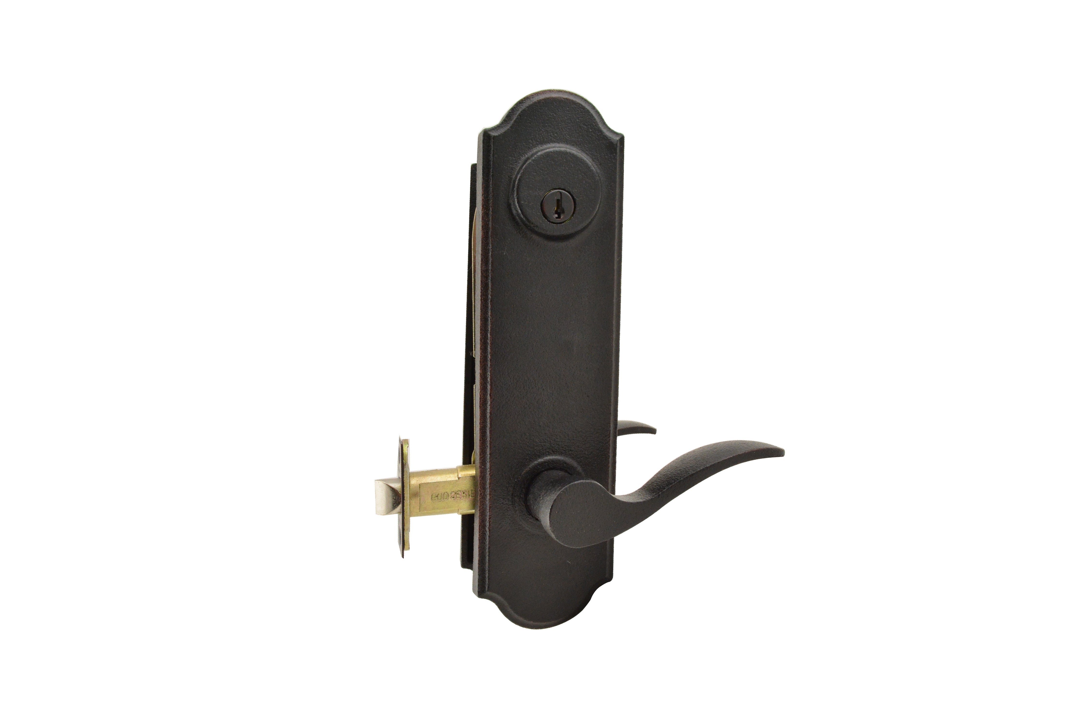Weslock R7641H1H1SL2D Right Hand Carlow Tramore Single Cylinder Deadbolt Passage Lock with Adjustable Latch and Round Corner Strikes Oil Rubbed Bronze Finish Sparrow Supply