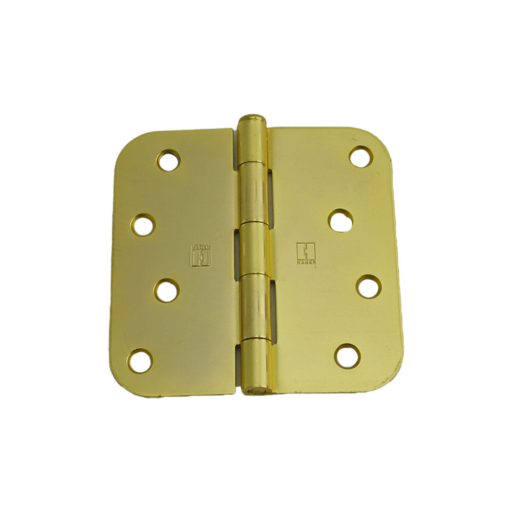 Hager RC127931226D14 3-1/2" x 3-1/2" 1/4" Radius Full Mortise Standard Weight Plain Bearing Hinge Satin Chrome Finish Sparrow Supply