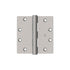 Hager RC127941514 4" x 4" 1/4" Radius Full Mortise Standard Weight Plain Bearing Hinge Satin Nickel Finish Sparrow Supply