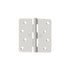 Hager RC1541432DEA14 4" x 4" 1/4” Radius Full Mortise Residential Hinge Satin Stainless Steel Finish Sparrow Supply