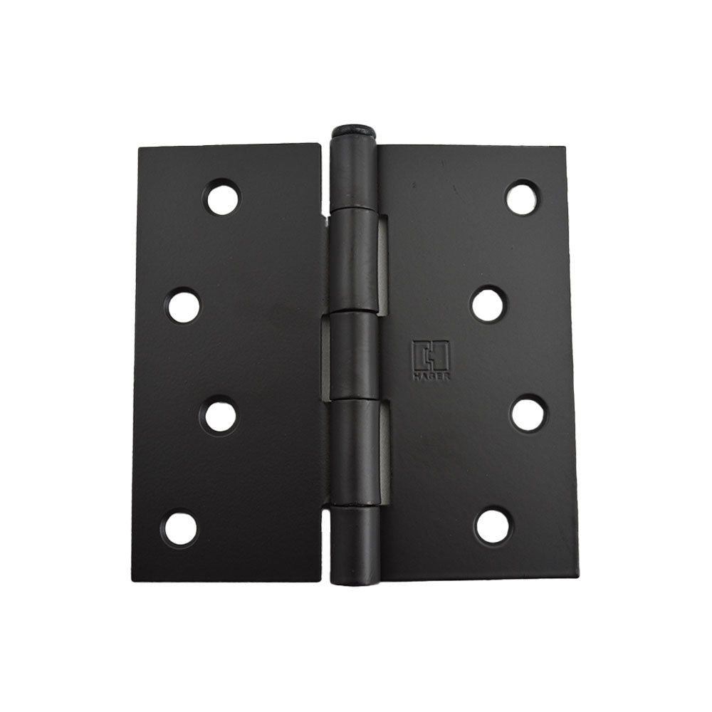 Hager RC174131210REA14 3-1/2" x 3-1/2" 1/4” Radius Full Mortise Residential Plain Bearing Hinge Matte Antique Bronze Finish