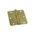 Hager RC17413123EA14 3-1/2" x 3-1/2" 1/4” Radius Full Mortise Residential Plain Bearing Hinge Bright Brass Finish