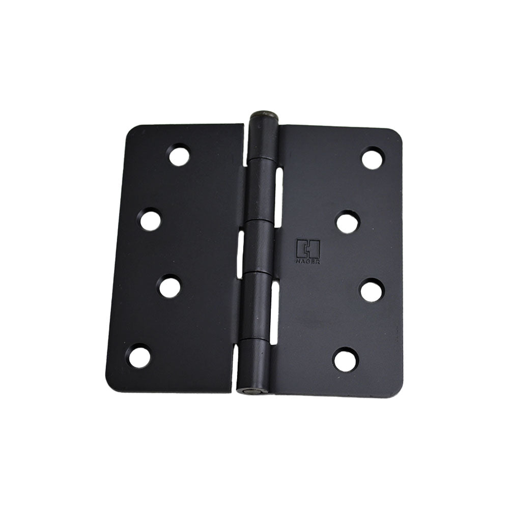 Hager RC1741410REA14 4" x 4" 1/4” Radius Full Mortise Residential Plain Bearing Hinge Matte Antique Bronze Finish Sparrow Supply