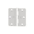 Hager RC174831226D14 3-1/2" x 3-1/2" 1/4” Radius Full Mortise Residential Plain Bearing Template Hinge Satin Chrome Finish