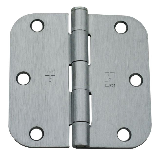 Hager RC184231226DEA58 3-1/2" x 3-1/2" 5/8” Radius Full Mortise Residential Plain Bearing Hinge Satin Chrome Finish
