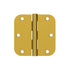Hager RC18423124EA58 3-1/2" x 3-1/2" 5/8” Radius Full Mortise Residential Plain Bearing Hinge Satin Brass Finish