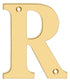 Deltana RL4R-CR003 4" Residential Letter R; Lifetime Brass Finish Sparrow Supply