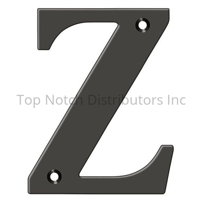 Deltana RL4Z-10B 4" Residential Letter Z; Oil Rubbed Bronze Sparrow Supply