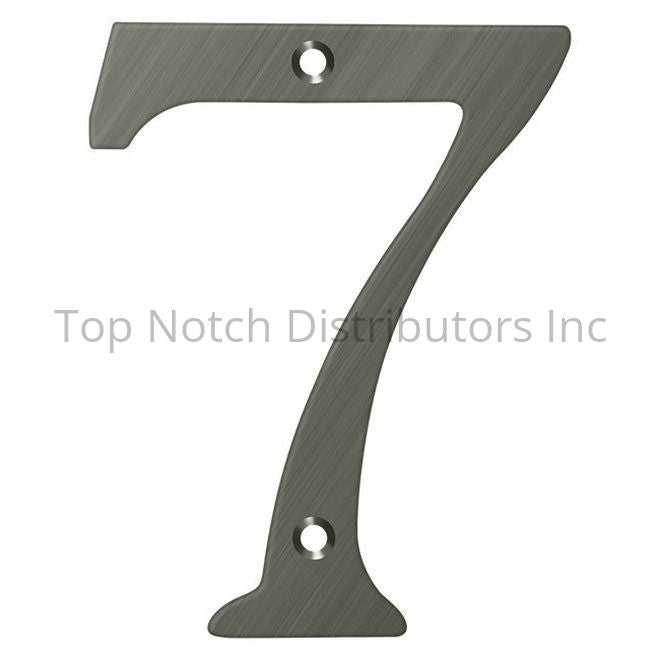 Deltana RN4-7U15A 4" Numbers; Solid Brass; Antique Nickel Sparrow Supply