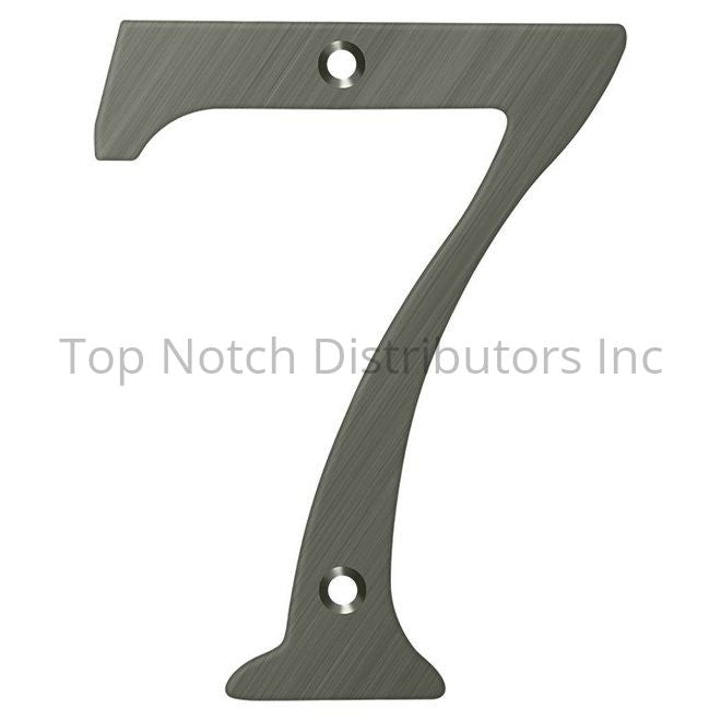 Deltana RN6-7U15A 6" Numbers; Solid Brass; Antique Nickel Sparrow Supply
