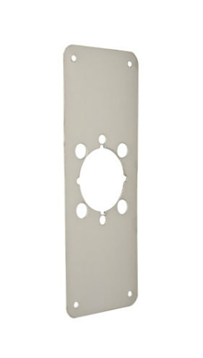 Don-Jo RP135092630 3-1/2" x 9" Remodeler Plate with Cross Bolt Holes Satin Stainless Steel Finish Sparrow Supply