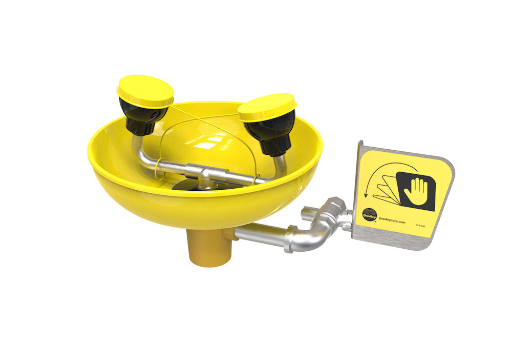 Bradley S19-222 Wall-Mounted Eyewash, Plastic Bowl Sparrow Supply