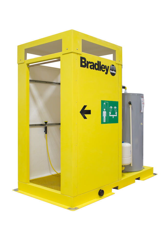 Bradley S19374 Enclosed Indoor Safety Shower Hot Water Tank Sparrow Supply