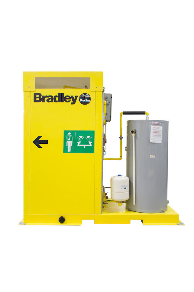 Bradley S19374 Enclosed Indoor Safety Shower Hot Water Tank Sparrow Supply