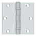 Deltana S35BBU26-R 3-1/2" x 3-1/2" Square Corner Ball Bearing Hinge Bright Chrome Finish