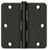 Deltana S35R410B 3-1/2" x 3-1/2" x 1/4" Radius Hinge; Residential Thickness; Oil Rubbed Bronze Finish