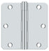 Deltana S35R426 3-1/2" x 3-1/2" x 1/4" Radius Hinge; Residential Thickness; Bright Chrome Finish