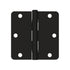 Deltana S35R4BB1B 3-1/2" x 3-1/2" x 1/4" Radius Hinge; Ball Bearing; Paint Black Finish