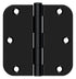Deltana S35R51B 3-1/2" x 3-1/2" x 5/8" Radius Hinge; Residential Thickness; Flat Black Finish
