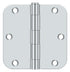 Deltana S35R526 3-1/2" x 3-1/2" x 5/8" Radius Hinge; Residential Thickness; Bright Chrome Finish