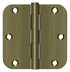 Deltana S35R55 3-1/2" x 3-1/2" x 5/8" Radius Hinge; Residential Thickness; Antique Brass Finish