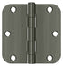Deltana S35R5BB15A 3-1/2" x 3-1/2" x 5/8" Radius Hinge; Ball Bearing; Antique Nickel Finish