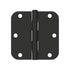 Deltana S35R5BB1B 3-1/2" x 3-1/2" x 5/8" Radius Hinge; Ball Bearing Paint Black Finish