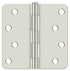 Deltana S44R414 4" x 4" x 1/4" Radius Hinge; Bright Nickel Finish