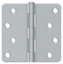 Deltana S44R426D 4" x 4" x 1/4" Radius Hinge; Satin Chrome Finish Sparrow Supply