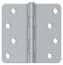Deltana S44R4BB26D 4" x 4" x 1/4" Radius Hinge; Ball Bearings; Satin Chrome Finish Sparrow Supply