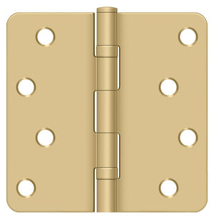 Deltana S44R4BB4 Full Mortise Hinges - Satin Brass Sparrow Supply