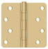 Deltana S44R4BB4 4" x 4" x 1/4" Radius Hinge; Ball Bearings; Satin Brass Finish