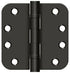Deltana S44R5HDB10B 4" x 4" x 5/8" Radius Hinge; Heavy Duty; Ball Bearings; Oil Rubbed Bronze Finish Sparrow Supply