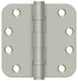 Deltana S44R5HDB15 4" x 4" x 5/8" Radius Hinge; Heavy Duty; Ball Bearings; Satin Nickel Finish