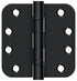 Deltana S44R5HDB1B 4" x 4" x 5/8" Radius Hinge; Heavy Duty; Ball Bearings; Flat Black Finish