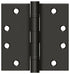 Deltana S45BBU10B 4-1/2" x 4-1/2" Square Hinge; Heavy Duty; Ball Bearings; Oil Rubbed Bronze Finish