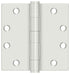 Deltana S45BBUSPW 4-1/2" x 4-1/2" Square Hinge; Heavy Duty; Ball Bearings; White Finish