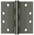 Deltana S45U15A 4-1/2" x 4-1/2" Square Hinge; Heavy Duty; Antique Nickel Finish