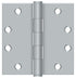 Deltana S45U26D 4-1/2" x 4-1/2" Square Hinge; Heavy Duty; Satin Chrome Finish Sparrow Supply