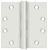 Deltana S45USPW 4-1/2" x 4-1/2" Square Hinge; Heavy Duty; White Finish Sparrow Supply