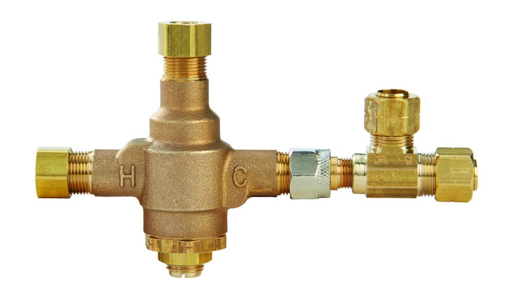 Bradley S59-4100BY Navigator Thermostatic Mixing Valve with 3/8" Compression Cold Side Bypass Sparrow Supply