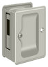 Deltana SDAR325U15 Heavy Duty Pocket Lock; Adjustable; 3-1/4" x 2 1/4" Sliding Door Receiver; Satin Nickel Finish Sparrow Supply