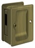 Deltana SDAR325U5 Heavy Duty Pocket Lock; Adjustable; 3-1/4" x 2 1/4" Sliding Door Receiver; Antique Brass Finish Sparrow Supply