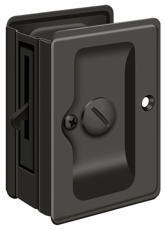 Deltana SDLA325U10B Heavy Duty Pocket Lock; Adjustable; 3-1/4" x 2 1/4" Privacy; Oil Rubbed Bronze Finish Sparrow Supply
