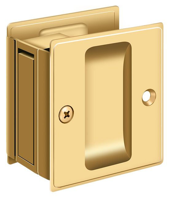 Deltana SDP25CR003 Pocket Lock; 2-1/2" x 2-3/4" Passage; Lifetime Brass Finish Sparrow Supply