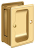 Deltana SDPA325CR003 Heavy Duty Pocket Lock; Adjustable; 3-1/4" x 2 1/4" Passage; Lifetime Brass Finish Sparrow Supply